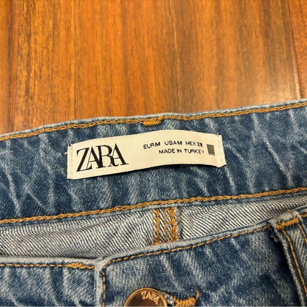 Zara Jean denim midi skirt size medium - Picture 6 of 6
